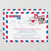 Spanien Luftpost Hochzeitsempfang Einladung (Vorne/Hinten)