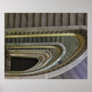 Spanien, Madrid, Circulo de Bellas Artes, Treppe Poster