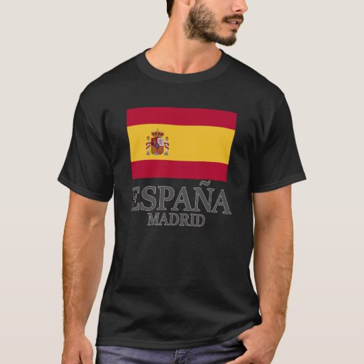 Spanien Madrid Flaggenreise Europa Urlaub T-Shirt (Vorderseite)
