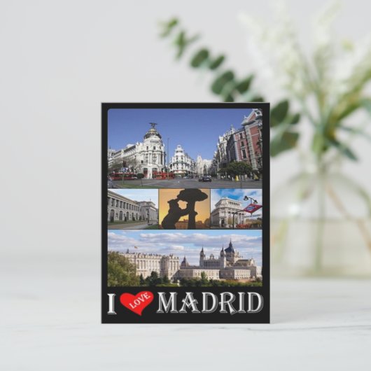 Spanien - Madrid - I Liebe - Postkarte (Stehend Vorderseite)