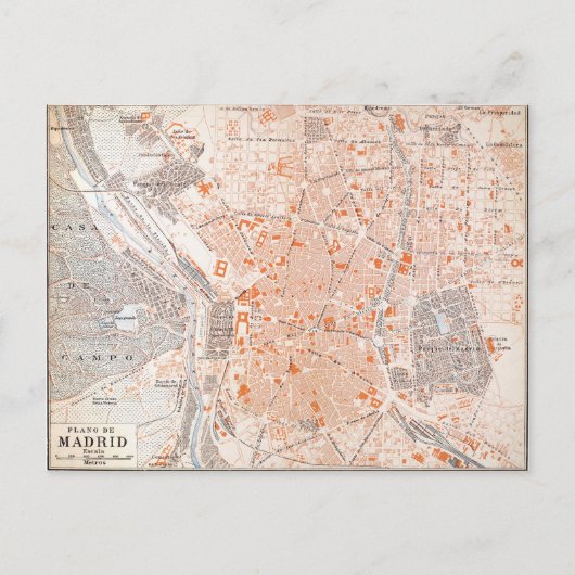 Spanien: Madrid Karte, C1920 Postkarte (Vorderseite)