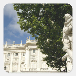 Spanien, Madrid. Königspalast. Quadratischer Aufkleber