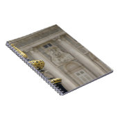 Spanien, Madrid. Königspalast, verzierte Goldlampe Notizblock (Rechte Seite)