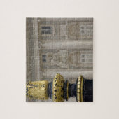 Spanien, Madrid. Königspalast, verzierte Goldlampe Puzzle (Vertikal)