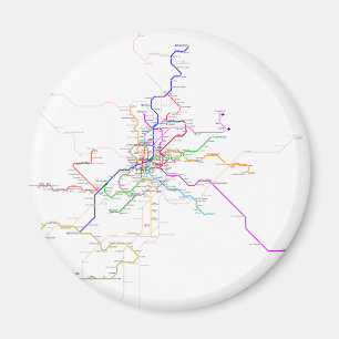 Spanien-Madrid Metro-Karte Magnet