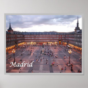 Spanien - Madrid - Platz der Bürgermeister - Poster