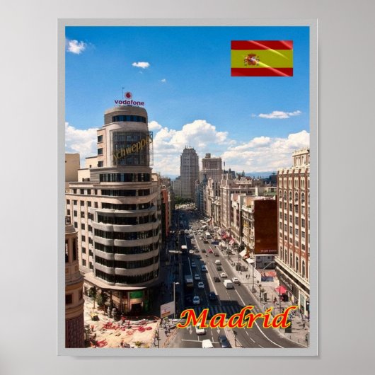 Spanien - Madrid - Stadtzentrum Avenu - Poster (Vorne)