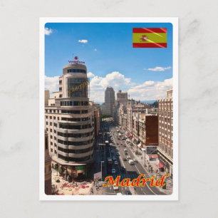 Spanien - Madrid - Stadtzentrum Avenu - Postkarte