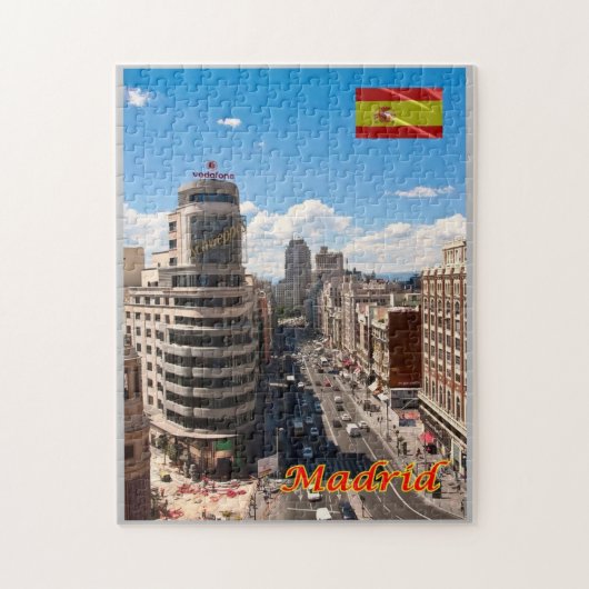Spanien - Madrid - Stadtzentrum Avenu - Puzzle (Vertikal)