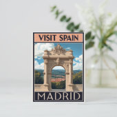 Spanien Madrid Torbogen Kunst Postkarte (Stehend Vorderseite)