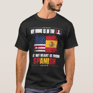 Spanien Mein Zuhause ist in den USA, aber mein Her T-Shirt