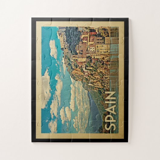 Spanien Miravet Vintage Travel Puzzle (Vertikal)