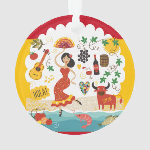 SPANIEN Monogramm - SEHEN SIE ZURÜCK! Ornament