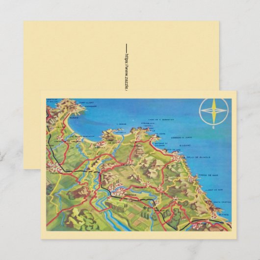 Spanien Nordküste Postkarte (Vorne/Hinten)