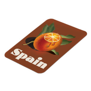 Spanien Orangen Reiseplakat Magnet