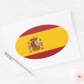 Spanien - Oval-Aufkleber für nationale Flaggen Ovaler Aufkleber (Umschlag)