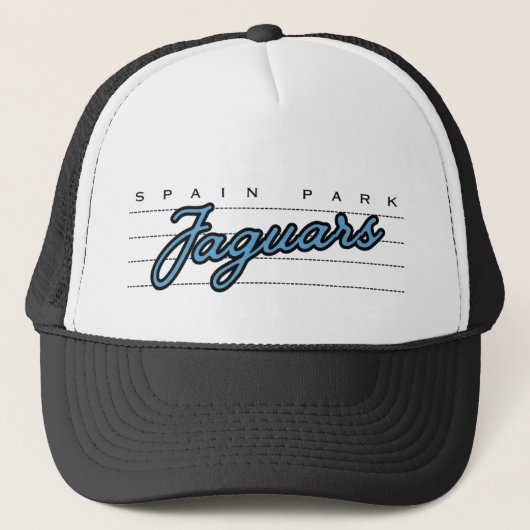 Spanien Park Jaguars Retro Grid Hat Truckerkappe (Vorderseite)