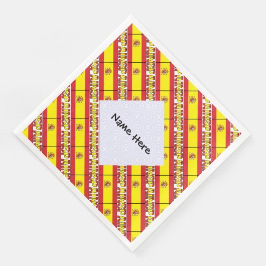 Spanien - Personalisiertes Papier D mit spanischer Serviette (Ecke)
