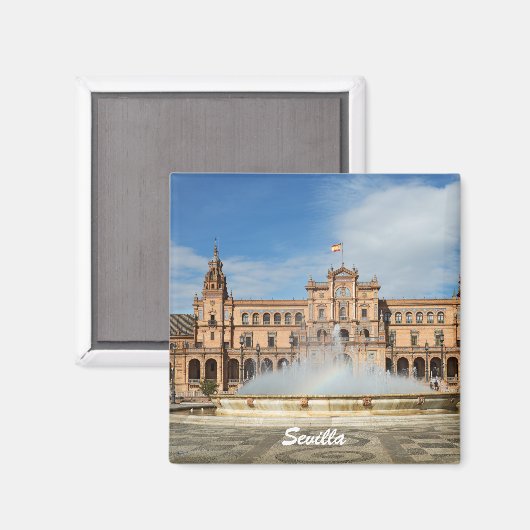 Spanien-Platz Sevilla Magnet (Vorderseite/Rückseite)