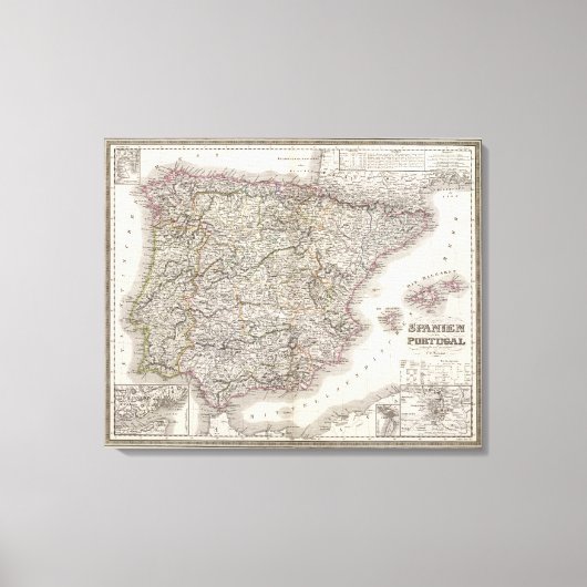 Spanien, Portugal Leinwanddruck (Vorderseite)