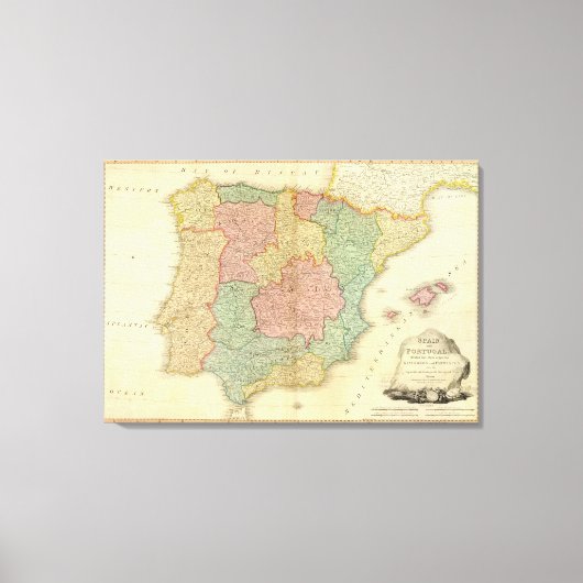 Spanien, Portugal Leinwanddruck (Vorderseite)