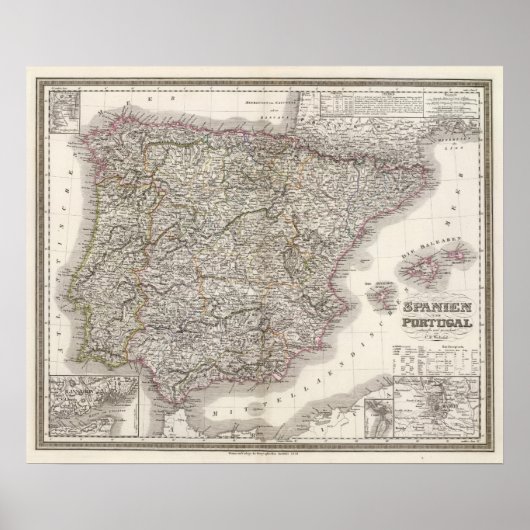 Spanien, Portugal Poster (Vorne)