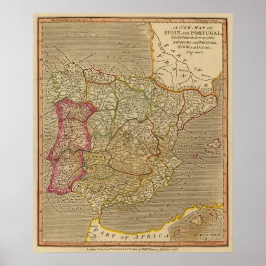 Spanien, Portugal Poster (Vorne)