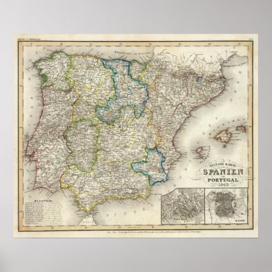 Spanien, Portugal Poster (Vorne)