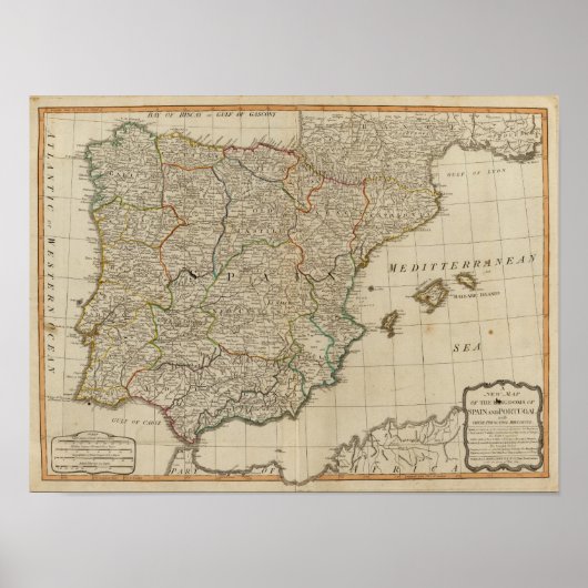 Spanien, Portugal Poster (Vorne)