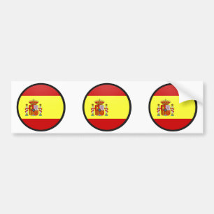 Spanien-Qualität Flaggen-Kreis Autoaufkleber
