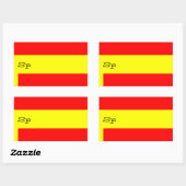 SPANIEN RECHTECKIGER AUFKLEBER (Blatt)