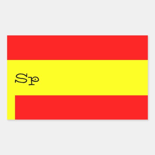SPANIEN RECHTECKIGER AUFKLEBER (Vorderseite)