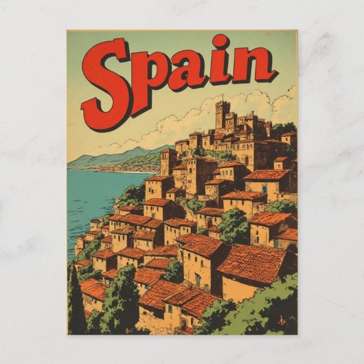SPANIEN REISE-ANSICHTSKARTE VINTAGE POSTKARTE (Vorderseite)