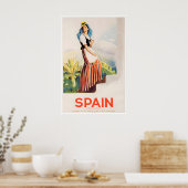 Spanien Reise Kunst Retro Poster Spanische Poster (Küche)