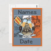 Spanien Reise Postkarte, Text bearbeiten Postkarte (Vorne/Hinten)