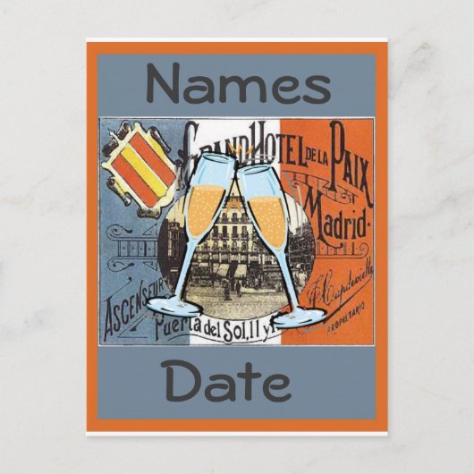 Spanien Reise Postkarte, Text bearbeiten Postkarte (Vorderseite)