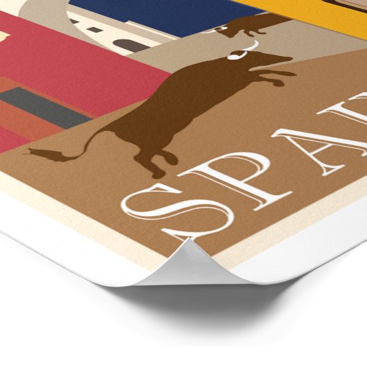 Spanien Reisebull Vintag Poster (Ecke)