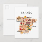 Spanien Reisekarte Postkarte (Vorne/Hinten)