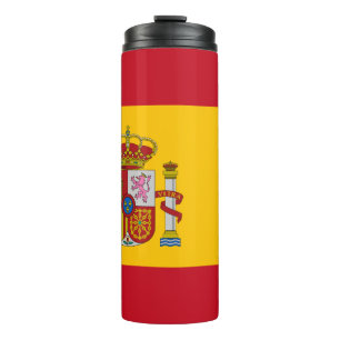 Spanien Reisen Umarmung, patriotische spanische Fl Thermosbecher
