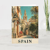 Spanien Reiseplakat Karte (Vorderseite)