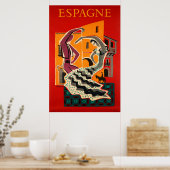 Spanien, Reiseplakat Poster (Küche)