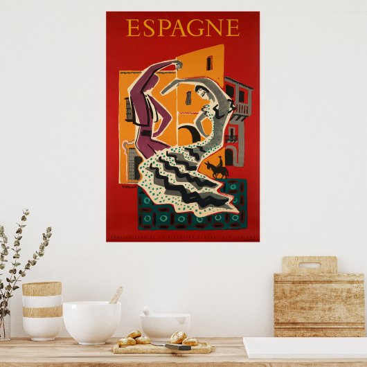 Spanien, Reiseplakat Poster (Küche)