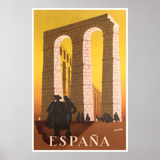 Spanien Reiseplakat Spanische Kunst Henri Jacques Poster (Vorne)