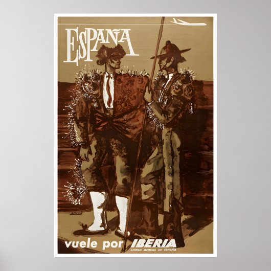Spanien Reiseplakat Spanische Kunst Iberischer Dru Poster (Vorne)