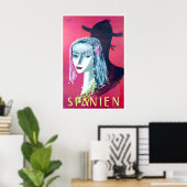 Spanien Reiseplakat Spanischer Druck Henri Jacques Poster (Heimbüro)