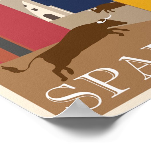 Spanien Reiseplakat Vintag Poster (Ecke)