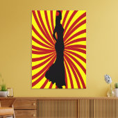 Spanien Retro Art Leinwanddruck (Insitu (Wohnzimmer))