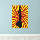 Spanien Retro Art Leinwanddruck (Insitu (Holzboden))