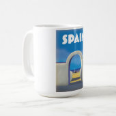 Spanien Retro-Urlaub Kunst Kaffeetasse (Vorderseite Links)