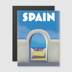 Spanien Retro-Urlaubskunst Magnetkarte